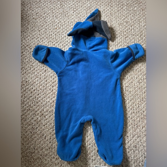 Columbia Baby 6 month Jester hood Blue footie EUC - Picture 6 of 10